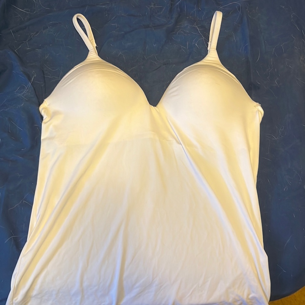 White Tank with built in bra Secie Treasures